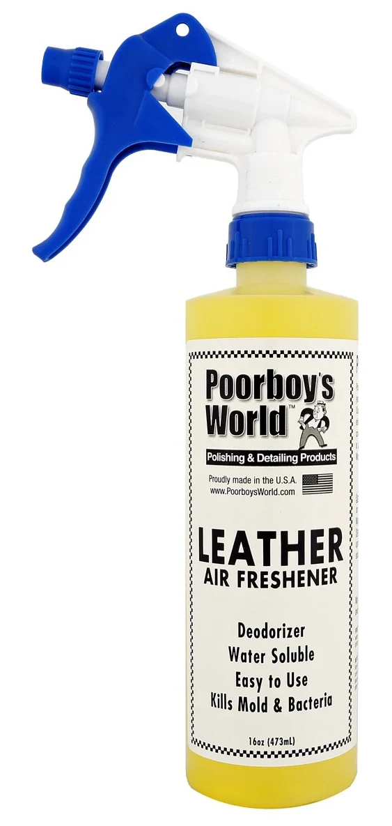 POORBOY'S WORLD Air Freshener - Leather zapach do auta odświeżacz powietrza o zapachu skóry 473ml