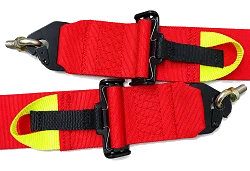 Pasy sportowe FMIC.Pro FIA 2031 8854/98 4-punktowe 3"x 3" Czerwone
