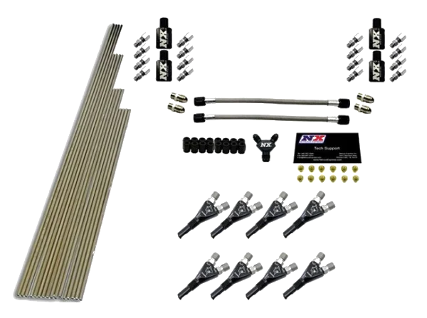 8-Cyl Shark Plumb Kit without Solenoids with 300Hp Jets with All Necessary Hardware Nitrous Express NX 13389