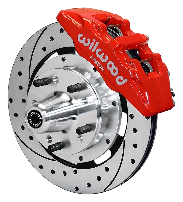 Wilwood 140-10738 Zestaw Hamulców Przednich Forged Dynapro 6 Hub 12.19 Wiercony czerwony Cadillac Chevrolet GMC Pontiac