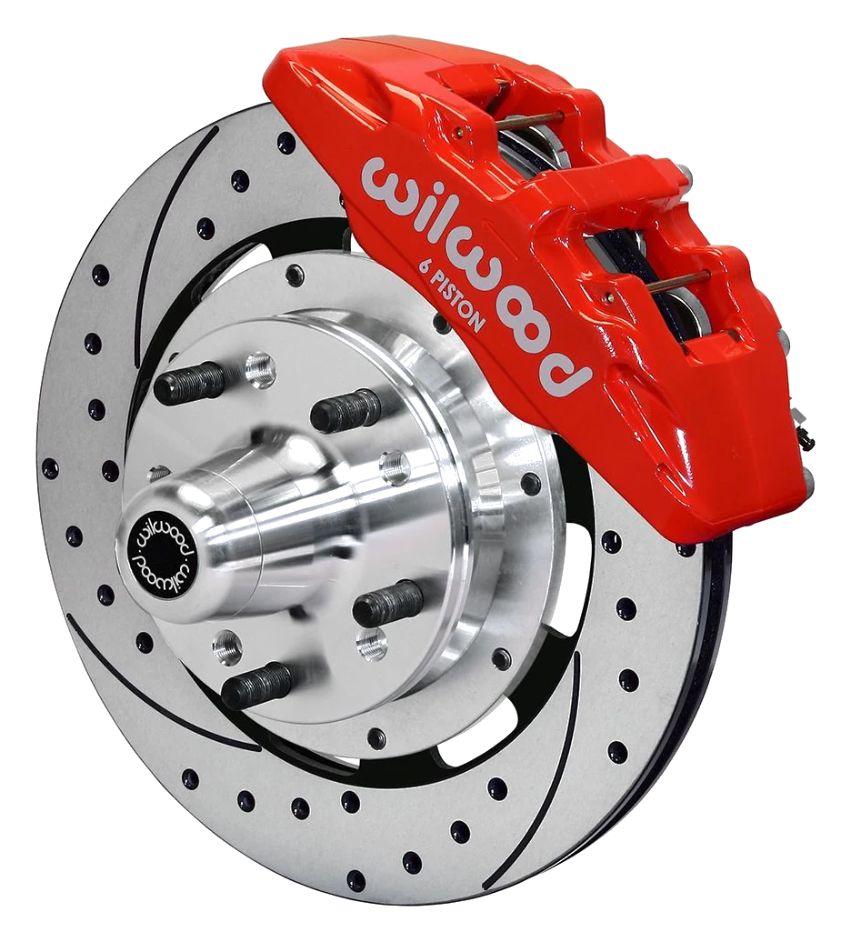 Wilwood 140-10738 Zestaw Hamulców Przednich Forged Dynapro 6 Hub 12.19 Wiercony czerwony Cadillac Chevrolet GMC Pontiac