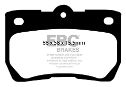 DP1586 Klocki hamulcowe ULTIMAX2 EBC Brakes Lexus GS300 GS430 GS450h GS460 IS200D IS220D IS25