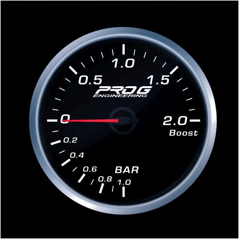 Wskaźnik Pro G Race Series 2 RS, doładowania Boost 2 Bar WHITE 60mm