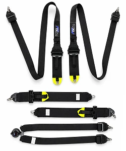 Pasy sportowe pod HANS FMIC.Pro FIA 2031 8853-2016 6-punktowe (2+3)"x 3" Czarne