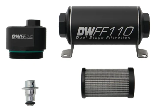 Regulator ciśnienia paliwa z filtrem DWFFR-X 110mm 10 mikronów DeatschWerks