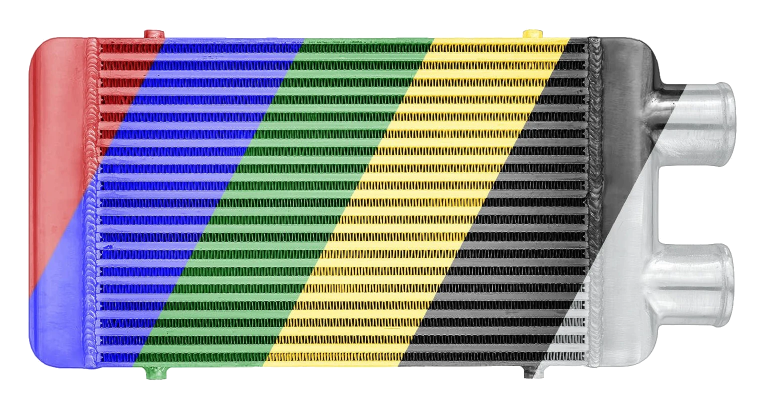 Intercooler 450x300x76mm jednostronny Kolor FMIC.EU