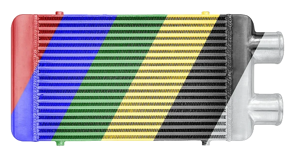Intercooler 450x300x76mm jednostronny Kolor FMIC.EU
