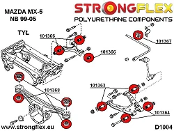 106137B: Zestaw poliuretanowy kompletny Mazda MX-5 NB