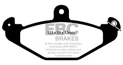 DP885/2 Klocki hamulcowe ULTIMAX2 EBC Brakes Lotus Elise Series 1 Elise Series 2 Elise Series 3 Europa Exige Series 1 Exige Series 2 Opel Speedster STRATHCARRON Tesla Roadster VAUXHALL VX220