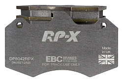 DP8042RPX Sportowe klocki hamulcowe RP-X Racing EBC Brakes Aston Martin Vanquish Vanquish S GINETTA F400 G60 Lotus Evora MORGAN Plus 8 Aero 8 Aero Coupe Aeromax Aero Supersports VAUXHALL VXR