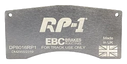 DP8016RP1 Sportowe klocki hamulcowe RP-1 Racing EBC Brakes Ferrari F355 Mitsubishi Lancer Evo 8 FQ-400 Subaru Impreza Prodrive P1 Ford Saleen Mustang Mitsubishi F355 Challenge Lancer Evo 8