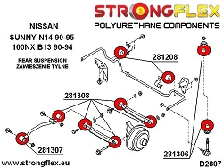 281208B: Tuleja stabilizatora tylnego Nissan 100NX - 281208B_14mm