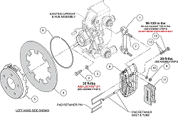 Wilwood 140-17735 NDPR Tylni zestaw hamulcowy UTV Czarny Polaris RZR