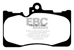 DP1589 Klocki hamulcowe ULTIMAX2 EBC Brakes Lexus GS250 GS300 GS300h GS430 GS450h GS460 IS200t IS300 RC200t RC200t F-Sport RC300h RC300h F-Sport