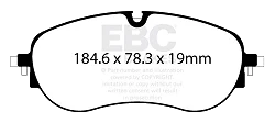 DP42452R Klocki hamulcowe YELLOWSTUFF EBC Brakes Audi Q4 etron Sportback Q4 etron Q4 etron quattro Sportback Q4 etron quattro Skoda Enyaq Coupe iV RS Enyaq Coupe iV vRS Enyaq iV 50 Enyaq iV
