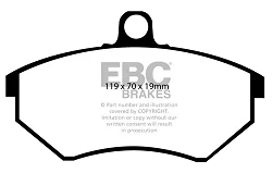 DP3841/2C Klocki hamulcowe REDSTUFF EBC Brakes Volkswagen Corrado Golf Mk3 GTi Mk3 Jetta Mk3 - DP3841/2C