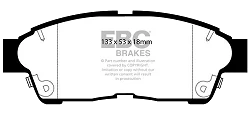 DP4964R Klocki hamulcowe YELLOWSTUFF EBC Brakes Toyota Camry Carina Celica Corolla Cresta Curren Grande Paseo Picnic Prius Rav4 Holden Apollo