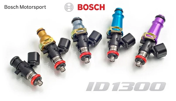 Zestaw 4 wtryskiwaczy paliwa Injector Dynamics 1300cc/min, Mazda Miata MX-5 1.6l 1.8l 90-05 / Miata MX-5 Mazdaspeed 1.8 Turbo 94-05 60mm / 11mm (blue) - 1300.11.02.60.11.4