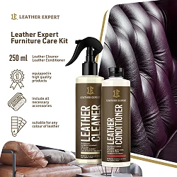 Leather Expert Furniture Kit zestaw do czyszczenia i pielęgnacji mebli skórzanych 2x250ml 500ml 0,5l