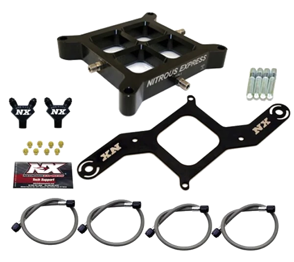 Dual Stage Billet Crossbar Plate Convesion 4150 Flange 50-300Hp Nitrous Express NX NX606