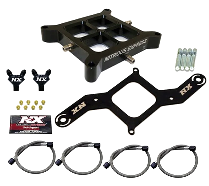 Dual Stage Billet Crossbar Plate Convesion 4150 Flange 50-300Hp Nitrous Express NX NX606