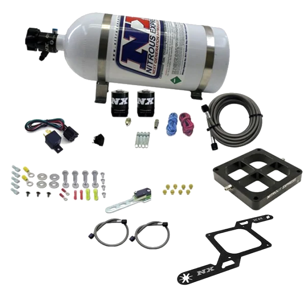 4500 Billet Crossbar Plate System Single Stage 50-300Hp with 10Lb Bottle Nitrous Express NX 63070-10