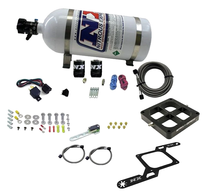 4500 Billet Crossbar Plate System Single Stage 50-300Hp with 10Lb Bottle Nitrous Express NX 63070-10