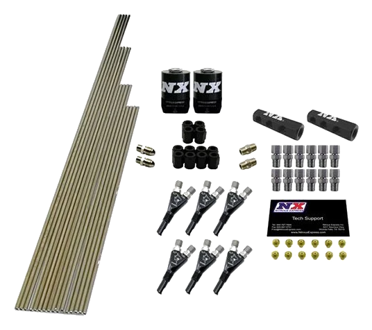 6-Cyl Shark Plumb Kit with Solenoids and 150Hp Jets Nitrous Express NX 13391