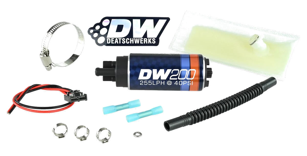 Pompa paliwa DW200 DeatschWerks 255 lph BMW E36 E46 zestaw montażowy 9-1031