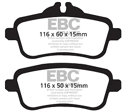 DP62137 Klocki hamulcowe GREENSTUFF EBC Brakes Mercedes-Benz Mercedes-Benz GL350 X166 GL450 X166 GL550 X166 GLE350 SUVW166 GLE400 SUVW166 GLS450 X166 GLS550 X166 GLS350d X166 M-Class MLW166