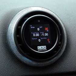 Ramka nawiewu z miejscem na wyświetlacz 52mm CANchecked Audi TT 8J / A3 8P 2003-2013