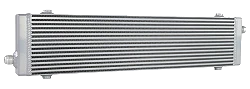 Chłodnica oleju FMIC.Pro 580x140x40 asymetryczne wloty srebrna