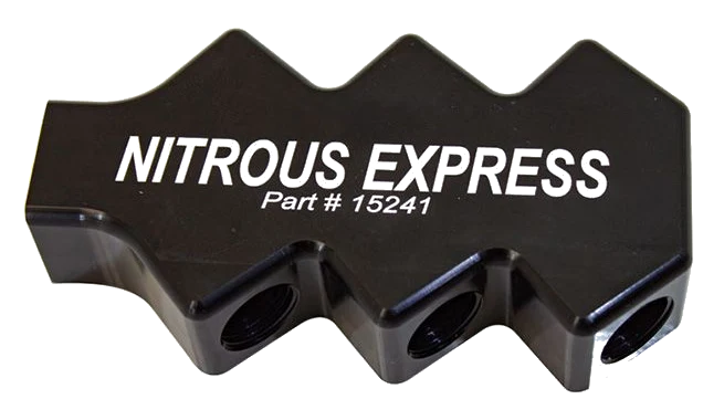 6 Port Distribution Block -8 ORB Inlet -6 Flair Outlets Nitrous Express NX 15241