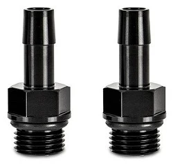 Nyple do oil catch tank'a Mishimoto M16x1.5 3/8" Aluminiowe Czarne 2-pak