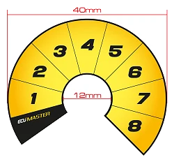 Ecumaster Tarcze Rotary Switch 8pos żółte Y02
