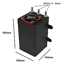 Swirl pot z gniazdem na pompę 1,3l - TNKFMIC-POMP-1.3
