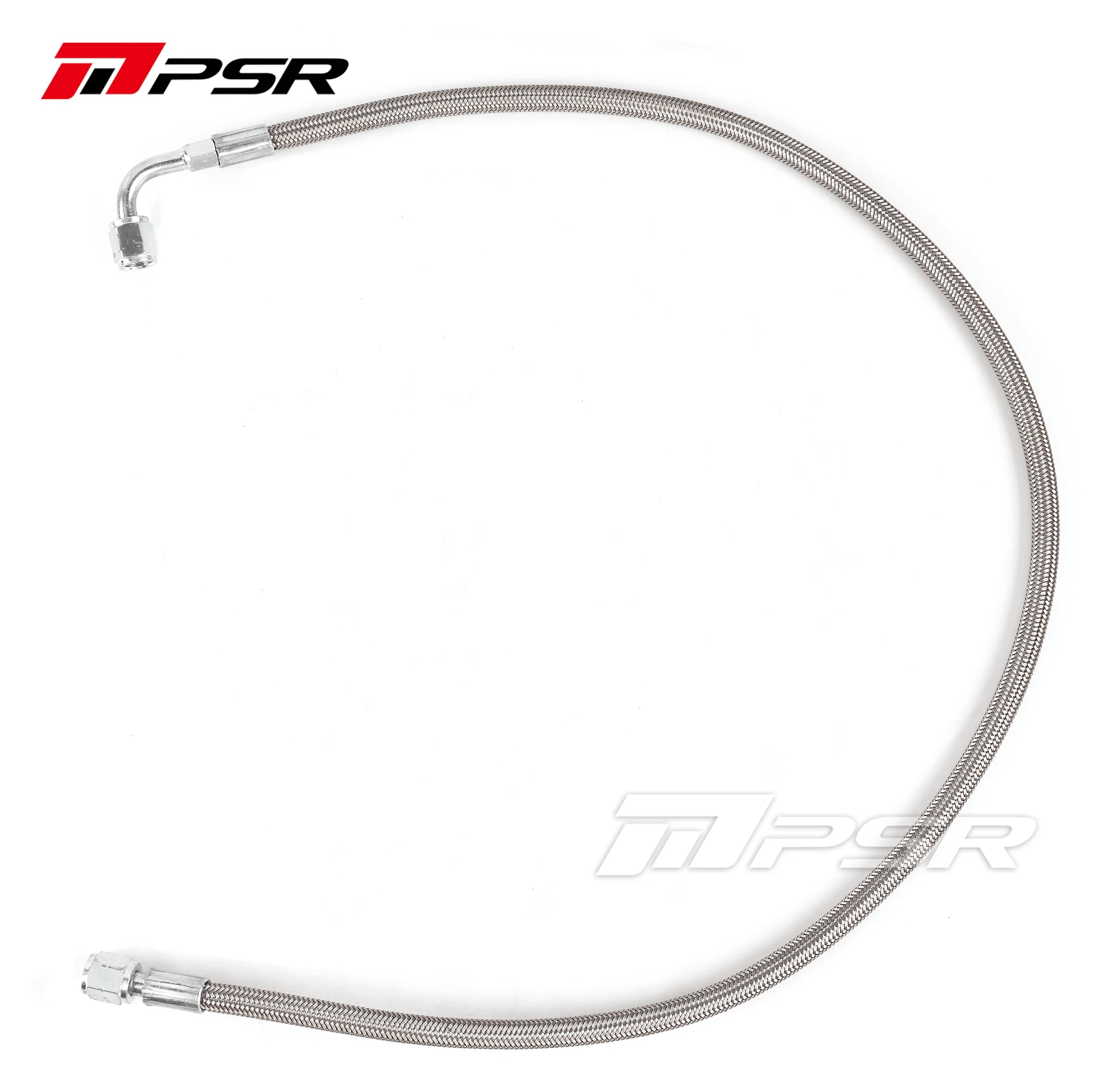 Pulsar PSR Universal Performance Turbo Oil Feed Line 4AN - 4AN 90 Degree Straight Steel Braided 80cm