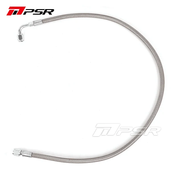 Pulsar PSR Universal Performance Turbo Oil Feed Line 4AN - 4AN 90 Degree Straight Steel Braided 80cm