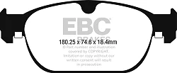 DP62260 Klocki hamulcowe GREENSTUFF EBC Brakes Volvo XC60 2nd Gen T4 XC60 2nd Gen T5 XC60 2nd Gen B4 XC60 2nd Gen D4 XC90 2nd Gen T5 XC90 2nd Gen B5 XC90 2nd Gen B6 XC90 2nd Gen T6 XC90 2nd