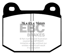 DP4197R Klocki hamulcowe YELLOWSTUFF EBC Brakes Alfa Romeo 75 90 Alfetta Alfetta GTV Alfetta GTV6 Giulietta 116 RZ SZ Coupe BMW 3 Series E21 315 3 Series E21 316 3 Series E21 318 3 Series E2