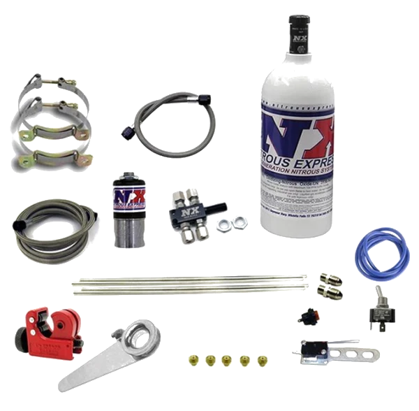Motorcycle 4-Cylinder Dry System with 1.0Lb Bottle Nitrous Express NX 62000-1.0P - USA-NX-62000-1.0P