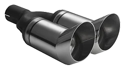 Uniwersalna końcówka tłumika okrągła 80mm długość 260mm średnica montażowa 60mm - N2-13DTM/60