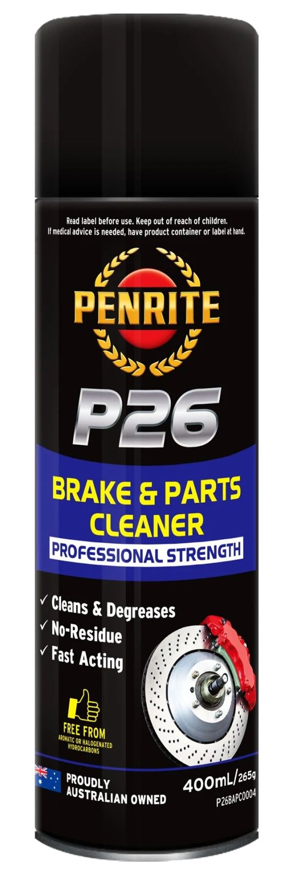 Zmywacz do hamulców Penrite P26 Brake & Parts Cleaner Aerosol 400ml