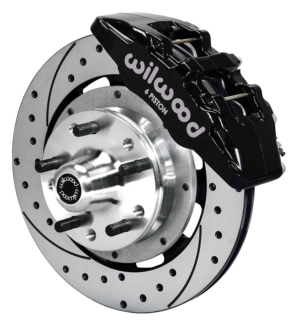 Wilwood 140-12947-D Forged Dynapro 6 Przedni zestaw hamulcowy 12.19 wiercony czarny Ford