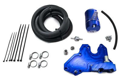 Oil Catch Can Kit Small Blue 17 mm RTMG Performance for 1.8 / 2.0 TSI EA888.3