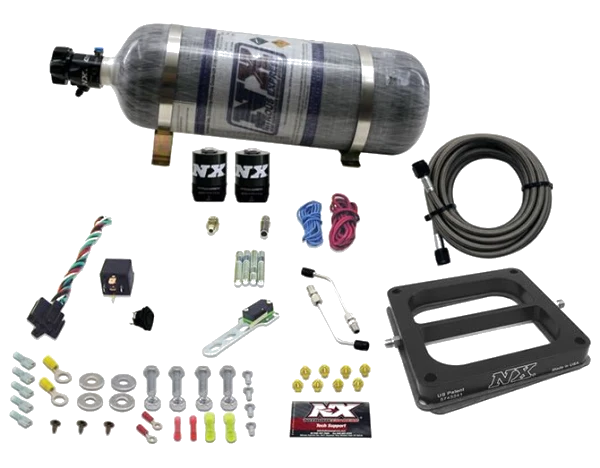 4500 Conventional Plate System Alcohol Stage 6 50-300Hp with 12Lb Carbon Bottle Nitrous Express NX 30075-12