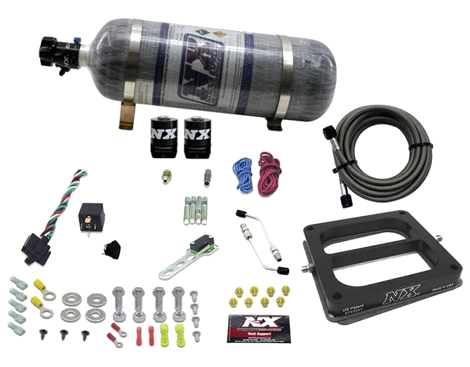 4500 Conventional Plate System Alcohol Stage 6 50-300Hp with 12Lb Carbon Bottle Nitrous Express NX 30075-12