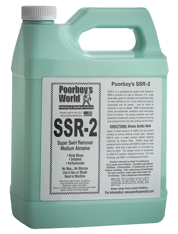 POORBOY'S WORLD SSR 2 Medium Abrasive Swirl Remover średnio ścierna pasta polerska 3784ml