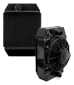 Mishimoto MMRAD-UNI-DRG Universal 9in Drag Race Performance Aluminum Radiator Black