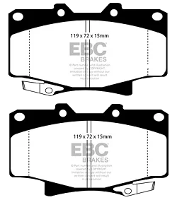 DP4992R Klocki hamulcowe YELLOWSTUFF EBC Brakes Toyota 4 Runner VZN130 4 Runner LN130 4 Runner KZN130 Hilux Surf LN130 Hilux Surf LN131 Hilux Surf KZN130 Landcruiser FZJ80 Landcruiser HZJ80